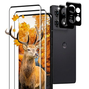 �y2+2���Z�b�g �w��F�ؑΉ��z �p Motorola Edge 50 pro / Edge 50s Pro �K���X�t�B���� 2�� Moto Edge 50 pro / Edge 50s Pro �t�B���� + 2�� �J�����ی�t�B�����Z�b �y ���{���Ɏq�� 9H���x �z �Ή� ���g���[�� Edg