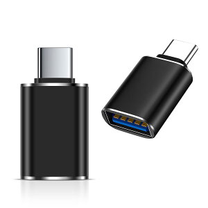 [JCJCLY]USB Type C�ϊ��A�_�v�^�[USB 3.0 5 Gbps�����]���^�C�vC OTG�Ή��A�C�t�H���AMacBook�AiPad Pro�AMacBook/XZ 2�ASamsung S 10�ǂ̃^�C�vc���@��Ή�2�̃u���b�N�Z�b�g JCJC-CTOUSBHIE