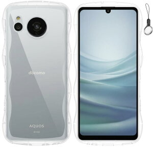 HILEGENER for AQUOS Sense7 ���킢�� �P�[�X ���˂��� �����Y�ی� �A�N�I�X�Z���X7 SH-53C SHG10 �p����~�� �X�}�z�P�[�X�E�F�[�u �f�U�C�� ��Ƀt�B�b�g TPU�J�o�[ �؍� ���� �V���R���o���p�[ �g��