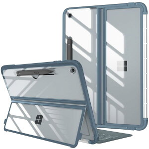 Fintie for Microsoft Surface Pro 12 �P�[�X �J�o�[ 202 5�N���f�� 12�C���` �^�C�v�J�o�[ �\�t�gTPU �S�ʕی�^ �X�^���h�ی�@�\�t�� �L�b�N�X�^���h�P�[�X �y�� ���^ �ϏՌ�(�u���[)