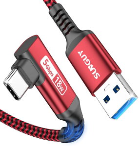 SUNGUY USB Type C �P�[�u�� L�� 3M USB3.0 5Gbps �f�[�^�]�� �^�C�v c �P�[�u��USB-A to USB-C �����[�d Android Auto�Ή� �i�C�����҂� ���ϋv�� Galaxy S22 Ultra/iPad Pro/iPad air/Sony Xperia/Yoga���̑�USB-C�@��Ή� 3m ��