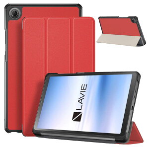 For NEC LAVIE Tab T8 (T0855/KAS, TAB08/H05) �p �P�[�X �J�o�[�yKONXISA�z�^�u���b�g 8.7�C���` �P�[�X �I�[�g�X���[�v�@�\�t�� �O�܃X�^���h �p�x���� �ω��� �Ϗ� �ϏՌ� �ϋv���ی� �P�[�X(���b�h)