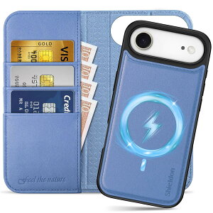 SHIELDON iPhone Air Ή 蒠^P[X 2in1 {vU[ 6.5C` 5G J[h[ [RFIDubLO] OR Jo[P̃C X[d uX^h@\ Xgbvt Ռz