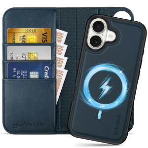 SHIELDON iPhone17 Ή 蒠^P[X 2in1 {vU[ 6.3C` 5G J[h[ [RFIDubLO] OR Jo[P̃C X[d uX^h@\ Xgbvt Ռz