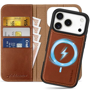 SHIELDON iPhone 17Pro Ή 蒠^P[X 2in1 {vU[ 6.3C` 5G J[h[ [RFIDubLO] OR Jo[P̃C X[d uX^h@\ Xgbvt Ռ