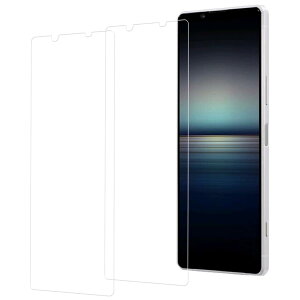 KPNS �y2������zXperia 1 II SO-51A SOG01 �K���X�t�B���� (2��) ���Y�Ɏq�f�ސ� �����K���X �ی� �t�B����