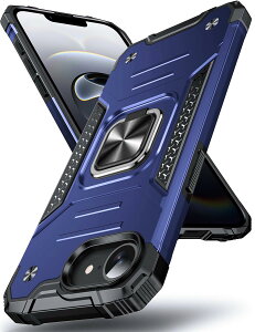 DASFOND iPhone 16e �p �P�[�X 360�x��]���^�������O�L�b�N�X�^���h�t�� �ČRMIL �ϏՌ� ����PC�n�[�h�o�b�N �����h�~ �X�}�z�P�[�X �A�C�t�H��16E/SE4 �J�o�[ 6.1 �C���` �u���[