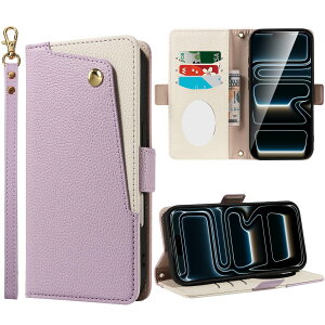 KWATUNG iphone 17 pro max �P�[�X �蒠�^ ����PU���U�[ �@�ׂȔ��G�� �A�C�t�H��17 �v���}�b�N�X �p �P�[�X �蒠�^ �~���[�t�� �X�g���b�v�t�� �����h�~ �ϏՌ� �����ӂ���17�v���}�b�N�X �p�J�o�[ 
