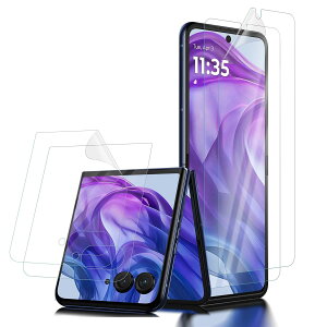 Newzerol �y2�Z�b�g���v4���z For Motorola Razr 60 Ultra /50 Ultra/Razr+ 20 25/20 24�ی�t�B���� TPU�� ���C�����/�O��ʃt�B�����y�S�ʕی�E�C�A���ŋ@�\�E�����ߗ��E�Ռ��z���E�w��h�~�E�ȒP�\�t�E��