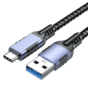 USB Type C �P�[�u�� 5m�yPOTRRCIUSUER�z USB-A to USB-C 10Gbps�����f�[�^�]�� USB3.1 Gen2 �P�[�u�� 60W�i3A/20V�j�}���[�d �X�}�[�g�t�H���A�^�u���b�g�A�Q�[���@�̃^�C�vc�@��ɑΉ� (�p�[�v���O���[)