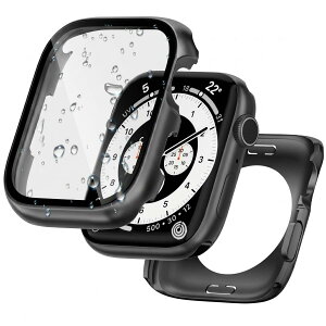 �y�h��×�t���J�o�[�ی�zKawoco �A�b�v���E�H�b�` ���^�� �J�o�[ 44mm iWatch ������ �P�[�X �K���X��̌^ 9H�����K���X �����ߗ� �����ȒP �ϏՌ� Apple Watch SE 3 SE 2 SE Series 6 Series 5 Series 4 �Ή� �`