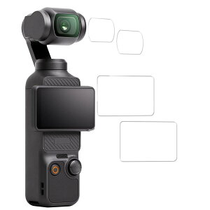 KPNS For DJ I Osmo Pocket 3 �K���X�t�B����(2��)+�J�����t�B�����i2��) �t���ی�t�B���� ���Y���Ɏq�f�ސ� 9H �\�ʍd�x �����K���X �Ϗ��� ��ʕی�t�B����