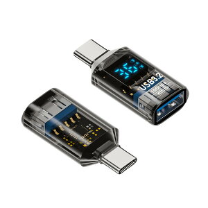 YFFSFDC USB 3.0 �A�_�v�^ 2�Z�b�g LED���b�g�X�N���[���\�� (Type C �I�X - USB A 3.2 ���X) 36W�}���[�d �ő�10Gbps�����f�[�^�]�� OTG�Ή� MacBook/Chromebook Pixel/iPad Pro/Xperia/Galaxy/Nexus 6P/Nexus 5X ���̑� USB-C 