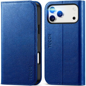 TUCCH iPhone17 Pro Max �Ή� �P�[�X�蒠�^ 6.9�C���` 3�J�[�h�X���b�g �X�g���b�v�z�[���t�� �L�b�N�X�^���h�@�\ RFID�u���b�L���O �Ռ��z�� �S�ʕی� TPU�f�� PU���� �����ӂ���17�v���}�b�N�X�Ή�