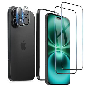 DXFAU�y4������z�K���X�t�B���� iPhone 16 plus 6.7�C���` �����ߗ� �S�ʕی�t�B���� �d�x10H ���炩�ȃ^�b�`���� �w��t���h�~ �C�A�h�~ �K�C�h�g�t�� �\��t���͊ȒP �A�C�t�H��16plus�p �����K
