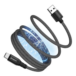Magtame USB-type c�P�[�u�� ���C�z���`��L���ێ��@�\ USB�^�C�vC�P�[�u�� 30W/QC3.0�}���[�d ��d�i�C���� usb�P�[�u���^�C�vc iPhone15/Samsung/Sony/iPad Pro��usb a to c�@��Ή� (1.5M-�V���o�[�u���b�N�j