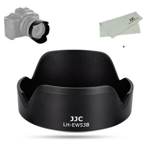 JJC EW-53B �t�� �����Y�t�[�h �Ԍ` �L���m�� Canon EW-53B �݊� Canon RF-S 10-18mm f/4.5-6.3 IS STM�����Y �p Canon EOS R50 R100 R10 R7 �ȂǂɑΉ� �U49mm�ی�t�B���^�[ �� �����Y�L���b�v �����\