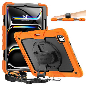 Timecity iPad Pro 13�C���` �P�[�X 20 24�V���f�� �O�w�ی� �ϏՌ� 360°�X�^���h ��ʃt�B���� �y�����[�t�� Pencil�Ή� ���u�� �c�u�� �o���h&�V�����_�[ �X�g���b�v ���|�� ��|�� ���� �h�o ���h�~ 