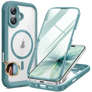 Miracase iPhone17 �P�[�X MagSafe�Ή� �X�}�z�P�[�X ��Phone17 �p �J�o�[ 9H �����K���X 360°�ی� �S�g�o���p�[�ی�P�[�X 6.3�C���` �t���J�o�[ ���C�� ���X�[�d�Ή� �}�O�Z�[�t�Ή� �}�O�l�b�g���� �e