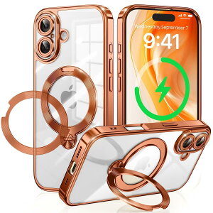 iPhone 17 �p �P�[�X MagSafe�Ή� ����CD��l�����O 360°��_��]�X�^���h �c�����Ή� �}�O�Z�[�t�Ή� ���b�L�o���p�[ �L���L�� �w�ʃN���A �����J�������Y�ی� ��phone 17 �P�[�X Gunwon �X�}�z�P�[�X