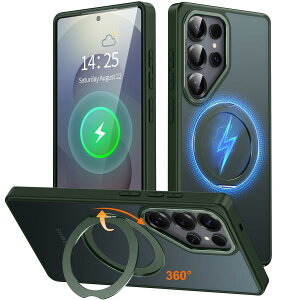 Galaxy S25 Ultra �p �P�[�X Magsafe�Ή� ���C�� ���X�[�d 360°��]�X�^���h �c�����Ή� Gunwon �X�}�z�P�[�X �M�����N�V�[ S25 �E���g��/SC-52F �p �ČR�K�i �ϏՌ� �}�O�Z�[�t �����O �}�O�l�b�g���� �M