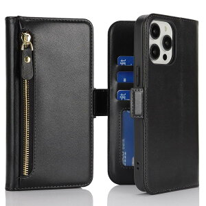 Havaya ��phone15Pro Max �P�[�X iPhone 15 Pro Max �P�[�X �蒠�^ �J�o�[ �t�@�X�i�[ ��e�� ���K���� �ϏՌ� �J�[�h���[ �X�^���h�@�\ �t�F�C�N���U�[-�u���b�N