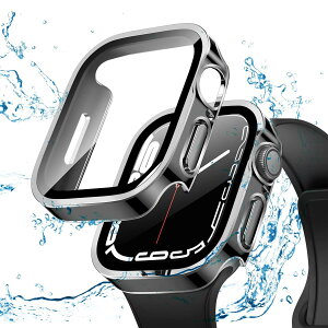 AMAPC for Apple Watch �P�[�X Apple Watch �P�[�X �Ή� IP68���S�h�� �o���h ���j�E�X�|�[�c��p �h���P�[�X 3D���p�G�b�W�f�U�C�� Apple Watch Series 9/8/7 41mm�Ή� ����̃u���b�N���V���o�[