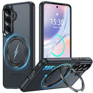 Galaxy S26 �p �P�[�X MagSafe�Ή� ���@�\360�x��]�X�^���h �c�����Ή� ���G��o���p�[ Samsung �M�����N�V�[ S26 / SC-51G / SCG36 �����O�t�� �ČR�K�i �ϏՌ� OURJOY �X�}�z�P�[�X ������ �J�o�[ �w��h�~
