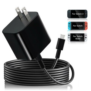 Mcbazel AC�A�_�v�^�[ Switch 2�p 60W PD3.0 20V3A�K�i �}���[�d �yPSE�F�؍ς݁zSwitch 2/�L�@EL/Lite/Steam Deck�Ή� 1.5m USB-C�P�[�u���t�� �ߏ[�d�h�~ 3A�o�� 100-240V�Ή� switch 2�[�d �R���p�N�g�݌v -�u���b�N