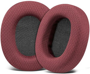 SOULWIT �C���[�p�b�h ���b�V���t�@�u���b�N SONY MDR-CD900ST / MDR-7506 / MDR-V6 / MDR-V7 �w�b�h�z�� �p ���� �C���[�N�b�V���� �����x�t�H�[�� �C���[�J�b�v - �o�[�K���f�B