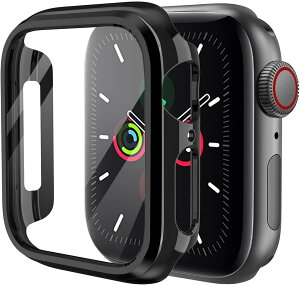 ELYBYYLE for Apple Watch �P�[�X Apple Watch Series 6/SE3/SE2/SE/5/4 44mm�Ή� ��̌^ ���{���Ɏq�� ��d�\�� applewatch �p�J�o�[ �A�b�v���E�H�b�` �P�[�X �S�ʕی� �ϏՌ� �����ȒP �u���b�N