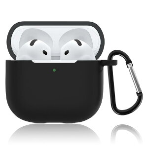 PRODELI �C���z���P�[�X For AirPods ��4���� ��p �J�o�[ �V���R���f�� �L�Y�h�~ �ϏՌ� �J���r�i�t�� ���C�� ���X�[�d �����h�~ �_�炩�� �����[�d�\ �y�� airpods 4 �p �ی�J�o�[ (�u���b�N)