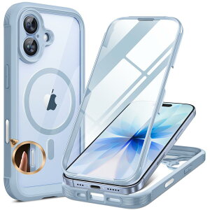 Miracase iPhone17 �P�[�X MagSafe�Ή� �X�}�z�P�[�X ��Phone17 �p �J�o�[ 9H �����K���X 360°�ی� �S�g�o���p�[�ی�P�[�X 6.3�C���` �t���J�o�[ ���C�� ���X�[�d�Ή� �}�O�Z�[�t�Ή� �}�O�l�b�g���� ��