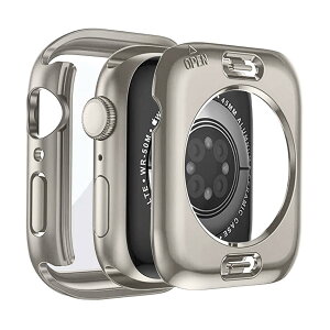 TEMEDO �Ή� Apple Watch �P�[�X Series 9/8/7 �A�b�v���E�H�b�` �J�o�[ PC�f�� �h�� 2 in 1 �O��̕ی� Apple Watch �J�o�[ �S�ʕی� ��d�\�� �A�b�v���E�H�b�` �P�[�X ���ϋv �����ߗ� ������?(45mm,�`�^��
