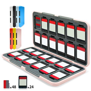 Switch 2 �Q�[���J�[�h�P�[�X 24���X�C�b�`�J�[�h��Micro SD48�����[�\ �}�O�l�b�g���J�� �n�[�h�V�F�� ���R���[ �ϏՌ� ���h�~ �z�R���h�~ �����^�ѕ֗� (24��, �s���N)