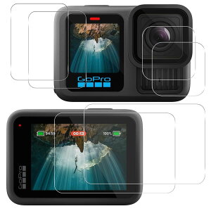 �Ή� GoPro HERO13 �K���X�t�B�����y2+2+2���Z�b�g-���{���Ɏq�� �z �Ή� GoPro HERO13 �t�B���� (�O�ʃf�B�X�v���C�p2�� + ��ʃf�B�X�v���C�p 2��) 4�� + �����Y�ی�t�B���� 2�� �ی�t�B���� �����K