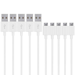 �}�C�N�� usb �P�[�u�� 2m 5�{�Z�b�gPOTRRCIUSUER Micro USB �P�[�u���y2A�}���[�d�E480Mbps�����f�[�^�]���Ή��z�X�}�[�g�t�H���A�^�u���b�g�A�Q�[���@�� Micro B �f�o�C�X�Ή�
