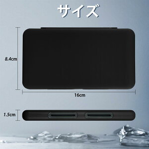 Switch 2 �Q�[���J�[�h�P�[�X 24���X�C�b�`�J�[�h��Micro SD48�����[�\ �}�O�l�b�g���J�� �n�[�h�V�F�� ���R���[ �ϏՌ� ���h�~ �z�R���h�~ �����^�ѕ֗��iBlack�j