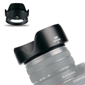 JJC �t�� �����Y�t�[�h + �A�_�v�^�[ �����O �\�j�[ Sony FE 28-60mm F4-5.6 (SEL2860) �����Y �Ή� Alpha A7C �� Sony E PZ 16-50mm F3.5-5.6 OSS (SELP1650) �����Y�Ή� ZV-E10 II ZV-E10 A6100 �ȂǃJ�����K�p �U40.5mm �ی�t