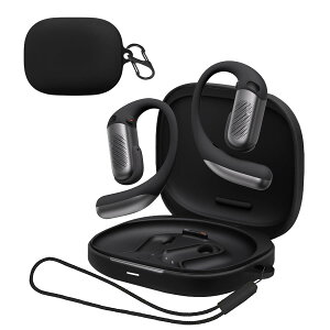 For Shokz OpenFit Pro �P�[�X �J�o�[�yHNWEIWEI�z �i�J���r�i�t��+�X�g���b�v�t�� �j �V���R�� �֗� �J���r�i�t ���s �y�ʏ��^ �����[�d�\ Shokz OpenFit Pro �p �P�[�X �J�o�[�i�u���b�N�j