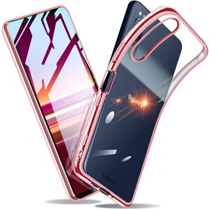 SONY Xperia 5 �P�[�X �N���A �y�� �ϏՌ� TPU �o���p�[ �ČRMIL�K�i�擾 SO-01M SOV41 �J�o�[ �ɔ� ���ςȂ� �X�g���b�v�z�[���t �i���[�Y�S�[���h�j