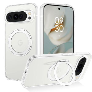 BENTOBEN Googl Pixel 10 Pro XL �P�[�X �N���A MagSafe�Ή� ���C�� ���X�[�d 360°��]�X�^���h �c�����Ή� �ϏՌ� ���ςȂ� �}�O�l�b�g���� �X�g���b�v�z�[���t�� Pixel 10 Pro XL �X�}�z�P�[�X �J�o�[ �N��