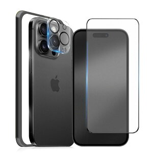 MINIKA �A���`�O���A �t�B���� iPhone 15 Pro Max �p�� �K���X�t�B���� ���炳�� �A�C�t�H��15�v���}�b�N�X �ی�t�B���� �A���`�O���A �y���˖h�~�z ��Phone15Pro Max �t�B���� �T���T�� �S�ʕی� �w��