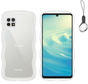 HILEGENER for AQUOS Sense4 ���킢�� �P�[�X ���˂��� �����Y�ی� �A�N�I�X�Z���X4 basic/Sense4 Lite/SH-53A/ SHG03/ SH-41A �p����~�� �E�F�[�u �f�U�C�� ��Ƀt�B�b�g TPU�J�o�[ �؍� ���� �V���R���o���p