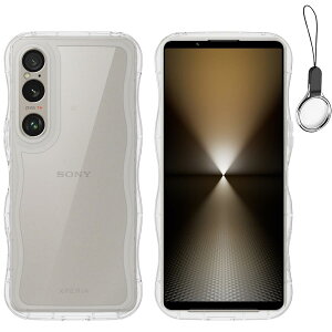 HILEGENER for Xperia 1 VI ���킢�� �P�[�X ���˂��� �ϏՌ� �G�N�X�y���A1 VI SOG13/SO-51E ����~�� �E�F�[�u �f�U�C�� ��Ƀt�B�b�g �X�}�z�J�o�[ �؍� ���� �N���A �\�t�gTPU�J�o�[ �g��G�b�W �\�t