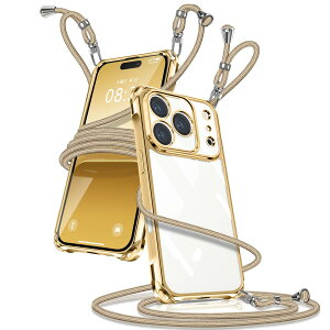 Muciyazi �P�[�X �p�� iPhone 17 Pro Max �N���A �V�����_�[ �J�o�[ ���|�� �΂߂��� ��|���P�[�X ���� ���^ �y�� TPU �g�уP�[�X �R�t�� �΂߂��� �D��X�g���b�v�t�� ���������\ ���O���\ ��