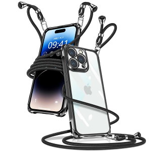 iPhone 14 Pro �P�[�X �N���A �V�����_�[ iPhone14Pro �X�}�z�P�[�X �A�C�t�H��14Pro �J�o�[ ���|�� �΂߂��� ��|���P�[�X ���� ���^ �y�� TPU �g�уP�[�X �R�t�� �΂߂��� �D��X�g���b�v�t�� ������