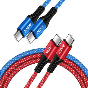 ANNIBER PD3.1 240W USB-C & USB-C �P�[�u�����}���[�d (0.9M+1.8M 2�{����) Type C �P�[�u�� ���ϋv�i�C���� iPhone17/16/15�V���[�Y �AMacBook Pro�AiPad mini�AMatebook�AiPad Pro�AXperia�AGalaxy��Type C�@��Ή�