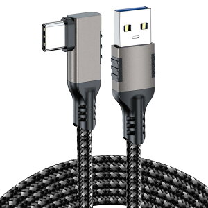 LpoieJun USB-C�P�[�u�� 1.5m USB-A to Type-C L�� 10Gbps PD 60W �������[�d �^�C�vc �P�[�u��1.5m �X�}�z/�^�u���b�g/�Q�[���@�Ή� �K���J���[