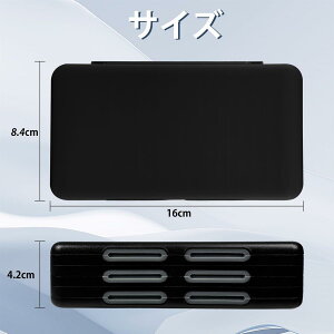 Switch 2 �Q�[���J�[�h�P�[�X 72���X�C�b�`�J�[�h��Micro SD144�����[�\ �}�O�l�b�g���J�� �n�[�h�V�F�� ���R���[ �ϏՌ� ���h�~ �z�R���h�~ �����^�ѕ֗��iBlack�j